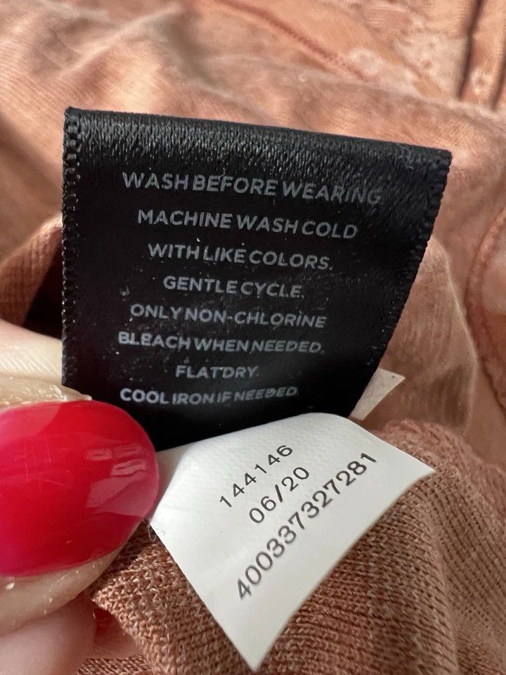 Top Simply Vera Vera Wang con textura oxidada Burnout cuello redondo suave elástico L Foto 4 de 4