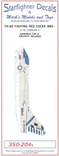 Starfighter Decals 1/350 VOUGHT A-7E CORSAIR II VA-22 FIGHTING RED COCKS 1984