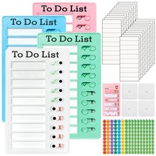 Chore Chart For Kids Sliding Routine Checklist Board Cardstock Multicolored 4PCS