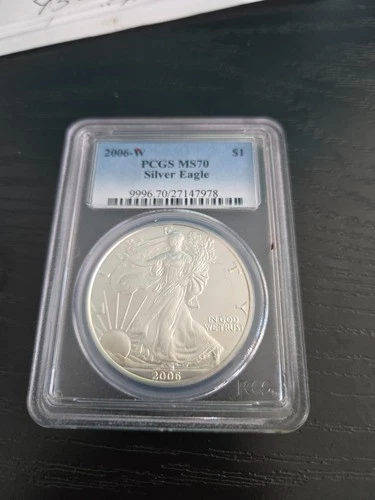 ms70 2006-w American Silver Eagle PCGS Blue Lab