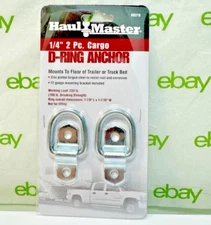 Haul Master 1/4" 2 Pc Cargo D-Ring Anchor • Working Load 233 LBS. • 60319