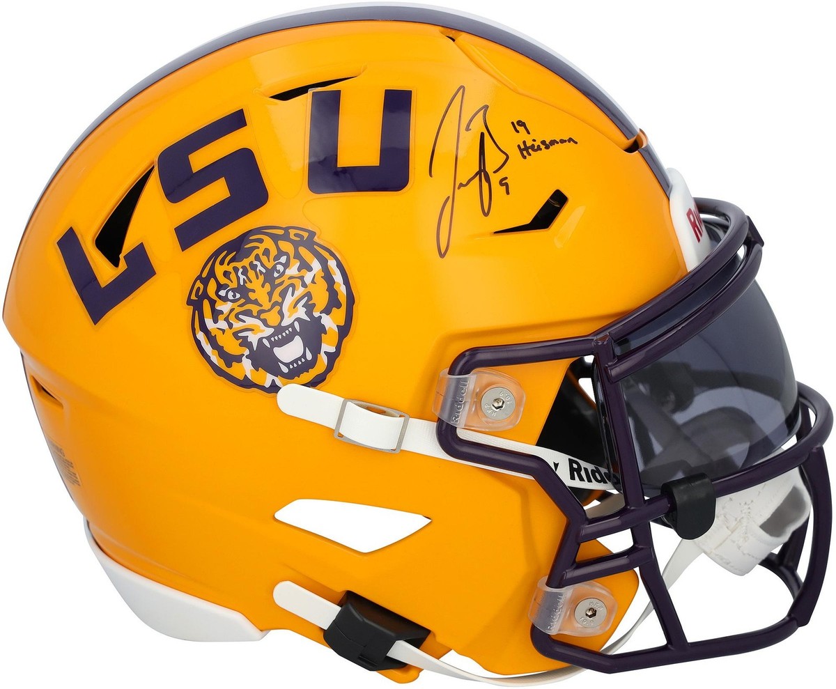 NIDECKER×HEAD×SALOMON 3点セット！ ブーツ交換可　2651 Joe Burrow LSU Tigers Signed Riddell Speed Flex Midi Helmet with