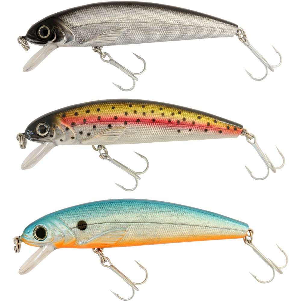 Abu Garcia Tormentor Minnow Crankbait Wobbler – 3er Pack – Diving Vane Hardbait Wobbler – Forelle, Barsch, Lachs, Hecht, Zander - Image 2
