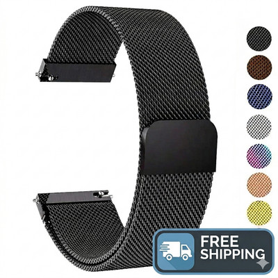 Milanese Loop Mesh Watch Band Strap Quick Release Stainless Steel Magnetic