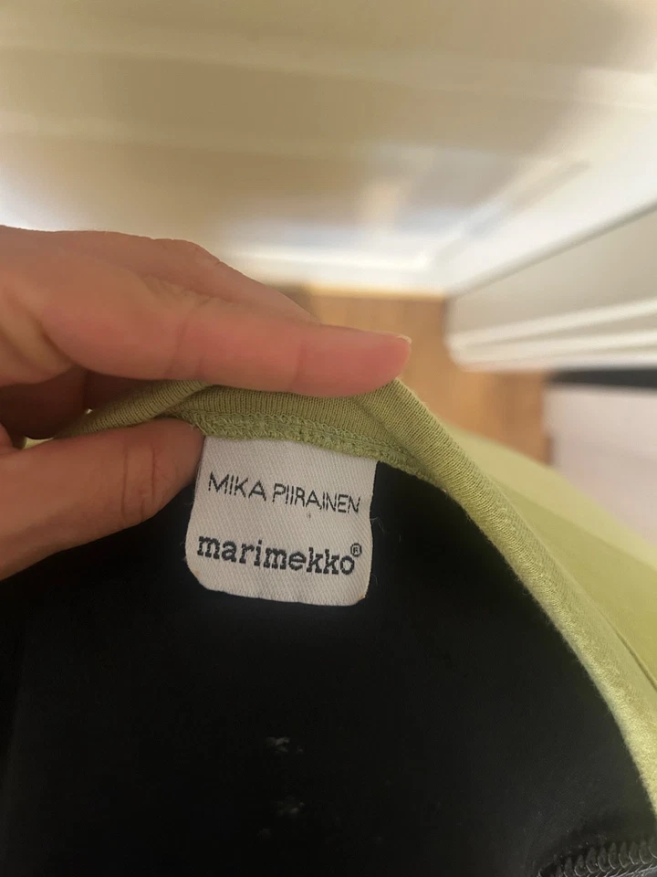 Camisa Marimekko Rayas Verde Talla L Algodón Mika Pirainen Foto 4 de 4