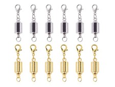 Magnetic Screw-In Necklace Clasps Jewelry Making Safety Converter Gold/Rhodium 1