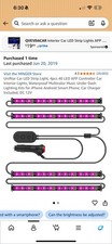 Unifilar Car Led Strip Light 4pcs 48 Led App Controller Car Interior Lighting
