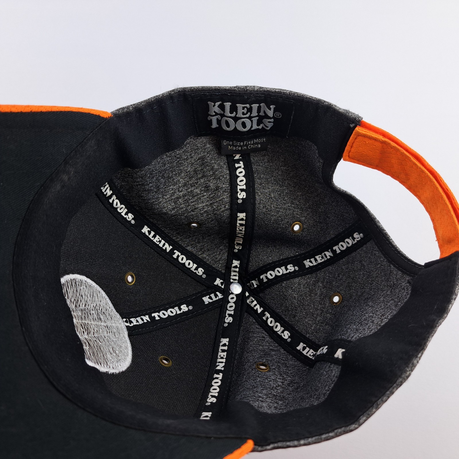 Klein Tools Hat Adjustable StrapBack Gray Orange … - image 10
