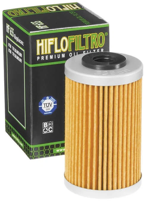 Filtro de aceite HF655 - Paquete de 12 para 06-17 Husaberg Husqvarna KTM 250-530 Foto 2 de 4