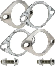 3 Inch 2 Bolt Stainless Steel Exhaust Flanges & Gaskets Connection Kit with b...