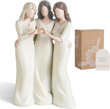 Friend Birthday Gifts for Women: Unique 3 Sisters Friendship Resin Figurines Sta
