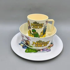 Vintage Deka Muppets Plate Bowl Cup Childs Dinnerware Set Kermit Camilla Rizzo