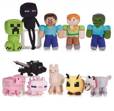 OFFIZIELLES MINECRAFT PLÜSCHTIER STOFFTIER 30 CM NEU MIT ETIKETT ALEX AXOLOTL CREEPER WOLF LLAMA 