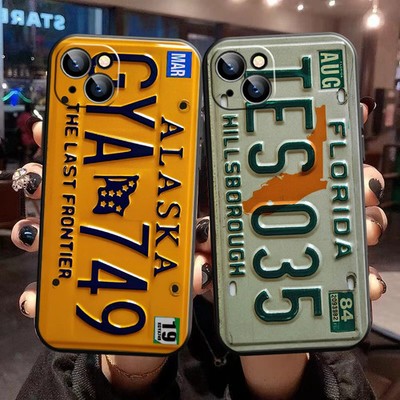 Retro Nummernschild Hülle für iPhone 17 Pro Max - Geprägte Vintage Hülle