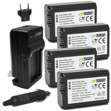 Wasabi Power Battery 4-Pack and Charger for Sony NP-FW50