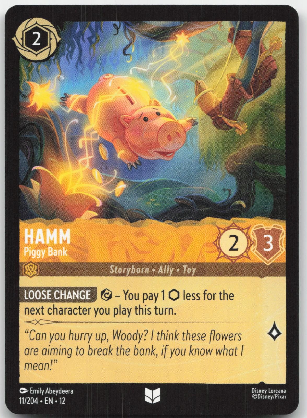 Hamm - Piggy Bank 11/204 Uncommon Wilds Unknown Lorcana Near Mint