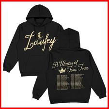 SALE 30 - Laufey Merch Store A Matter Of Time Tour 2025 Two Sided Hoodie Shirt