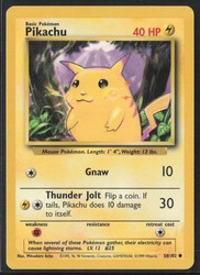 Pikachu 58/102 Base Set Unlimited Common