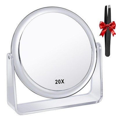 20X Vanity Mirror Makeup Mirror,1X/20X Magnification Double Sided Magnifying