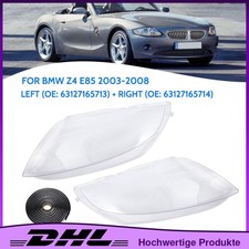 2x L+R Scheinwerferglas Scheinwerfer Gehäuse Streuscheiben Für BMW Z4 E85 03-08