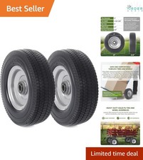 2-pack 8-inch Solid Rubber Wheels Flat Free Tires For Hand Truck Generator 2-pack 8-inch Solid Rubber Wheels Flat Free Tires For Hand Truck Generator