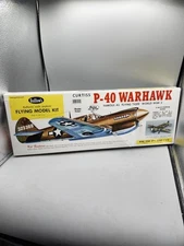 Guillow's #405 Curtiss P-40 Warhawk Flying Tiger Model Kit Balsa WWII Plane NEW