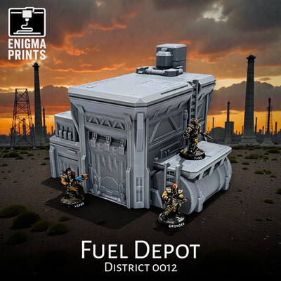 Fuel Depot - 28mm 3D Printed Industrial Sci-Fi Tabletop Wargaming Terrain