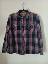 Winter Flanellbluse superwarm gefüttert Grau Rosa Kariert Gr. L von Jang Vi Xuan
