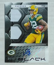 2025 PANINI BLACK MATTHEW GOLDEN DUAL PATCH AUTO RC 88/99 PACKERS #RSM-MGN