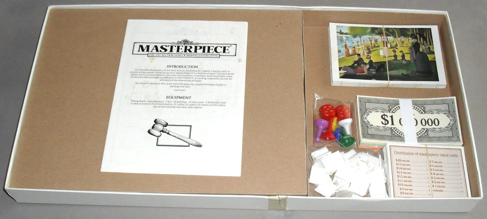 Masterpiece Board Game Parker Art Auction Strategy 1987 COMPLETE VINTAGE RETRO - Image 2 of 4