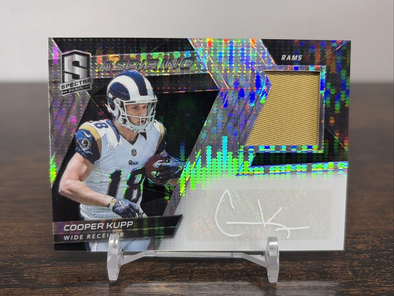 2017 Spectra COOPER KUPP #/10 RPA Rookie Patch Auto White Ink RC