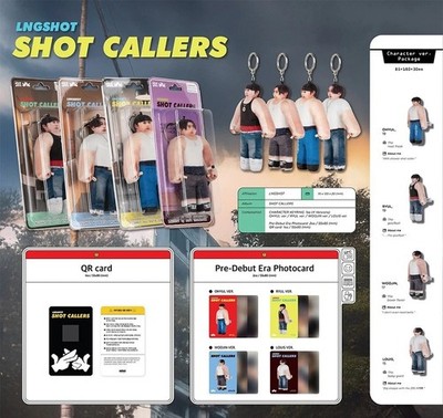 LNGSHOT SHOT CALLERS EP Album CHARACTER Ver/QR Card+Key Ring+2