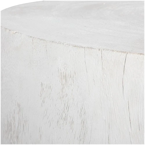 Uttermost 22946 Elevate 24" Diameter Wood Table - White - Picture 2 of 4