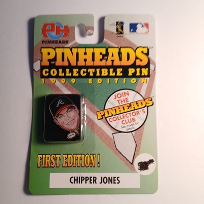 MLB Players Choice Chipper Jones Pinheads Collectible Pin 1999 Edition.