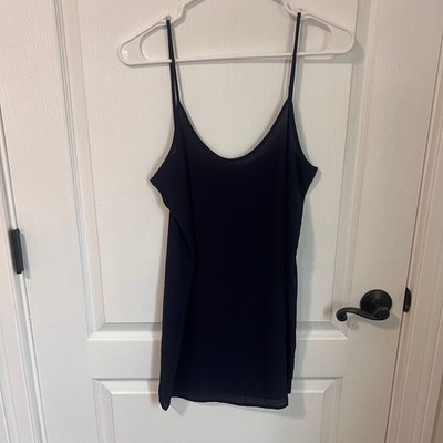 Three Eighty Two Navy Blue Spaghetti Strap V-Neck Camisole Top Womens Size XS
