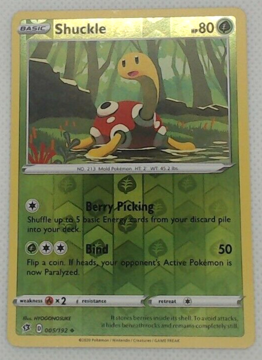 Shuckle 5/192 Rebel Clash Uncommon Reverse Holo NM Pokemon TCG