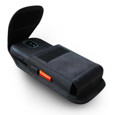 Vertical Rugged Nylon Holster Pouch Clip Metal Belt Fits with Otterbox CASE ON