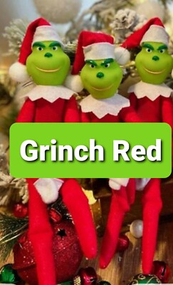 Grinch Elf   Christmas Red Outfit Soft Body (Wholesale Price  Available)