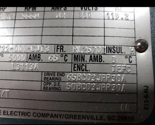 NEW! SIEMENS 30kw CJT3 Taconite X/T AC Motor _3550-5000rpm_WARRANTY_FAST SHIP! - Picture 5 of 20