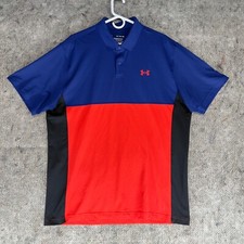 Under Armour Performance Golf Men's Size XL Solid Multicolor Stretch Polo Shirt