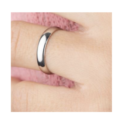 Alliance de mariage en argent finition brillante 337263 | Argyor