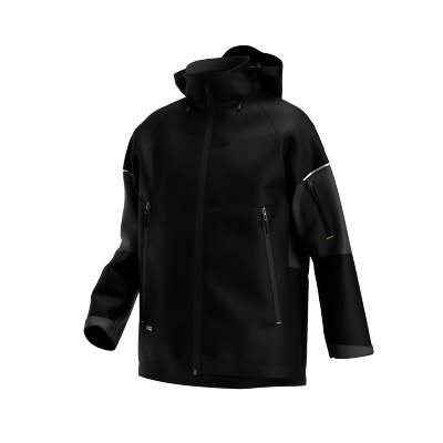 Regenjacke Kasai Schwarz Herren Wetterjacke Übergangsjacke Rain-Stop Regen Nass