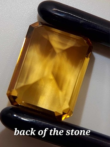 Natural citrine gemstone - large faceted golden Quartz 12.75 CTS - Picture 6 of 12