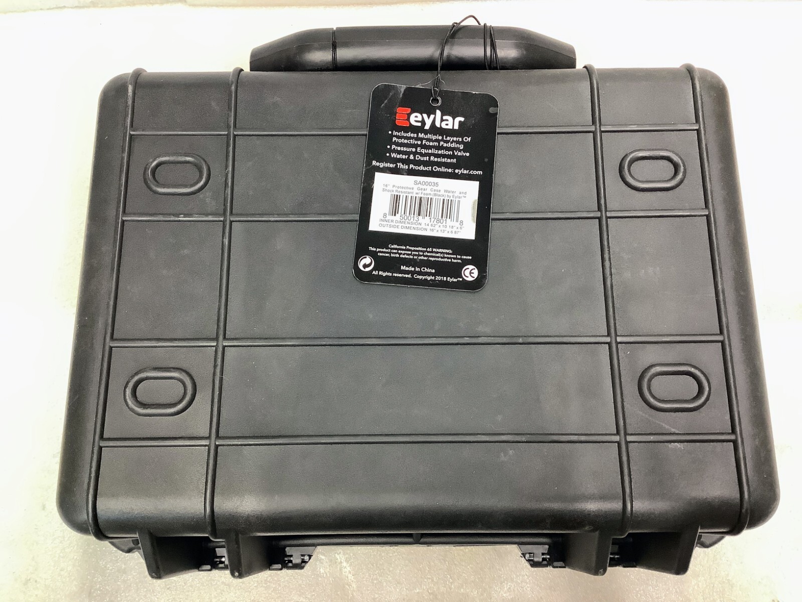 Eylar Standard 16" Protective Gear Case • Water & Shock Resistant w
