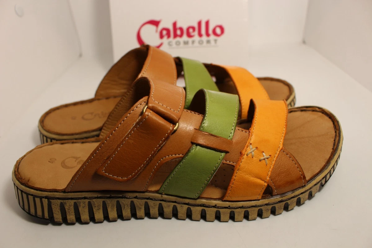 Three color shop stitching sandals