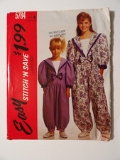 McCalls 5784 Children's Girls Jumpsuit Size 3-4-5-6 Uncut Sewing Pattern