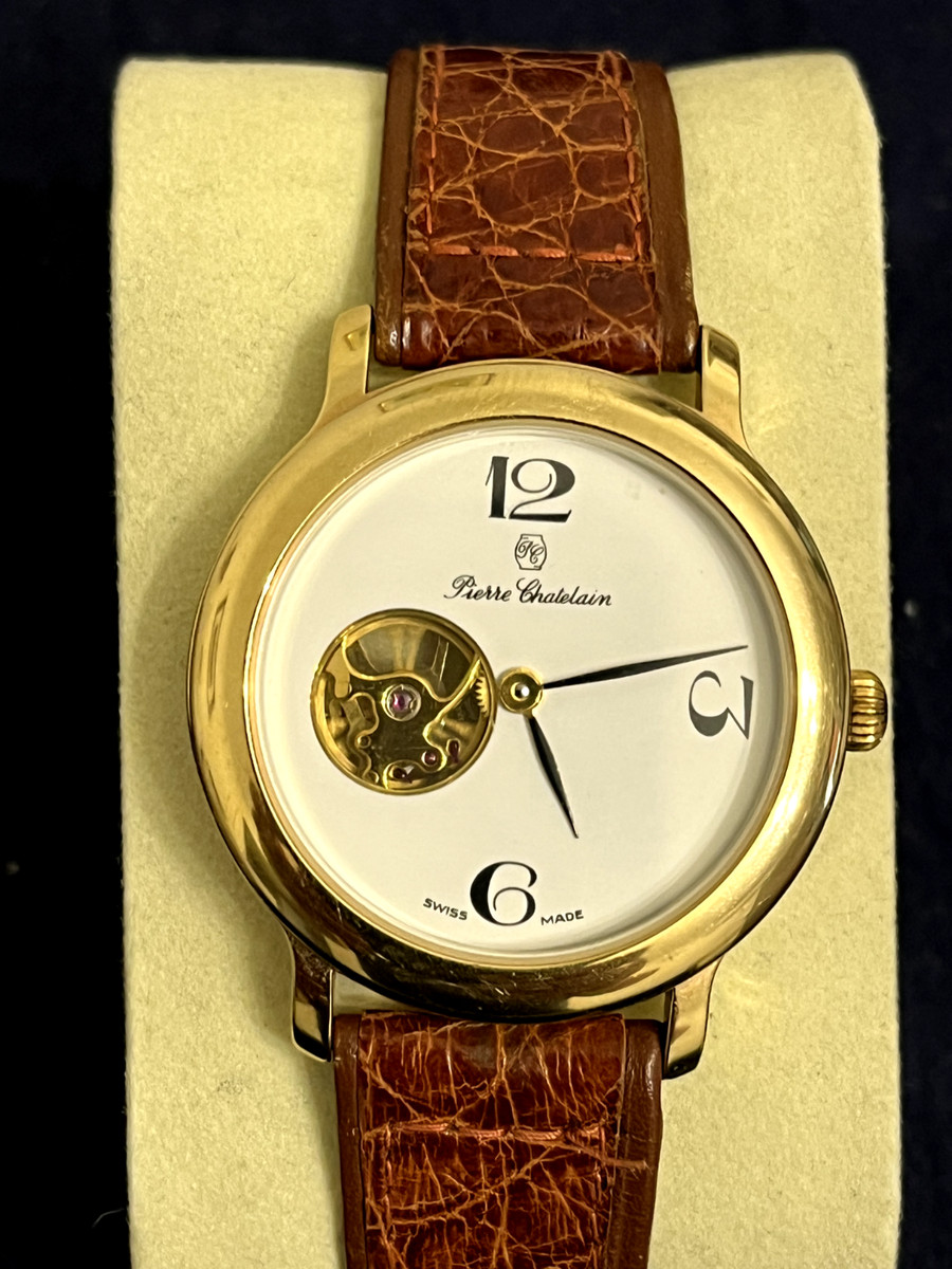 Montre Vintage Pierre Chatelain Swiss 1950 - Réf. 3128 - Plaqué Or - Mécanique Manuelle - Unisexe