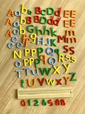 Alpha Beta Set Word Holder Clip-In Letters/Number Vintage Ruler Tresco Plastics
