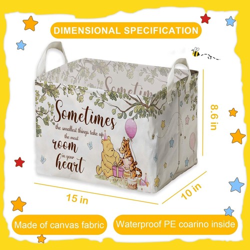 Winnie Basket,the Pooh baby Stuff,Winnie Nursery Decor Laundry Hamper With A - Picture 16 of 49