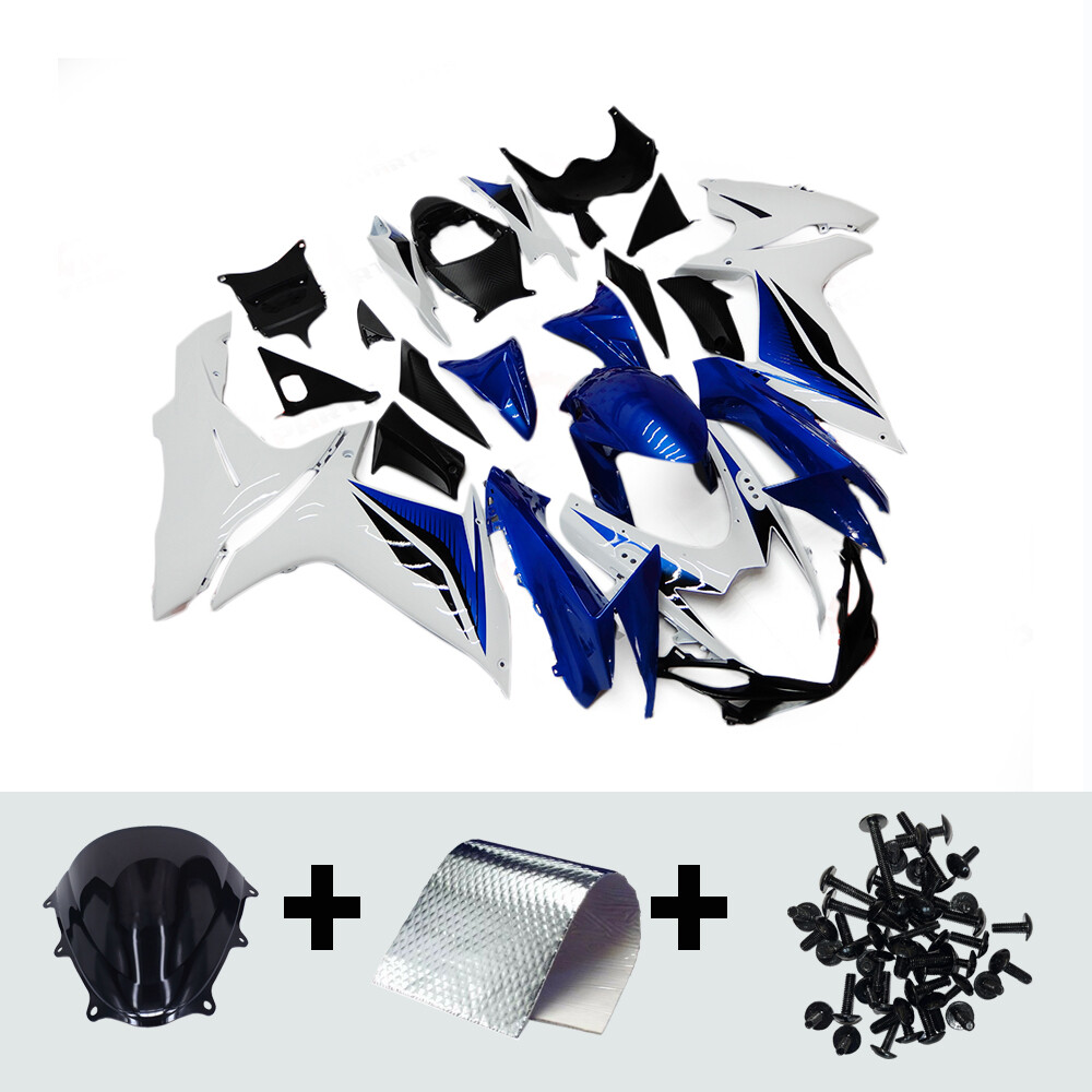 Blue White Fairing Kit for Suzuki GSXR600 GSXR750 2011-2023 ABS